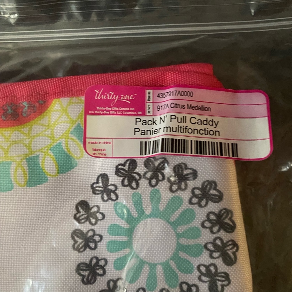 Thirty-One Pink and Green Bag Accessories